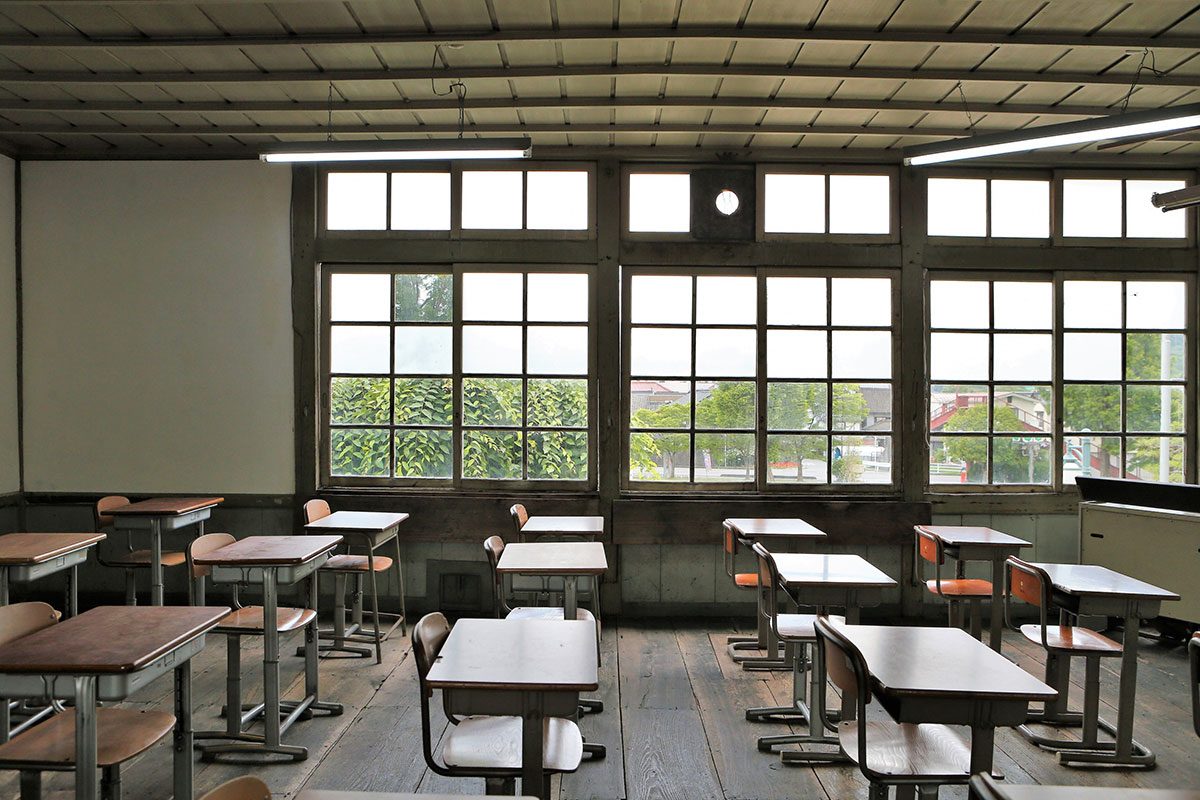 旧遷喬尋常小学校教室　©岡山県観光連盟