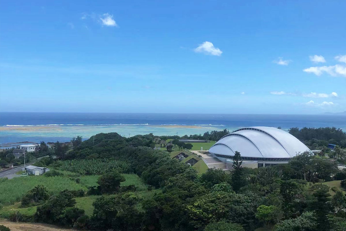 奄美パークの展望台からの景観
