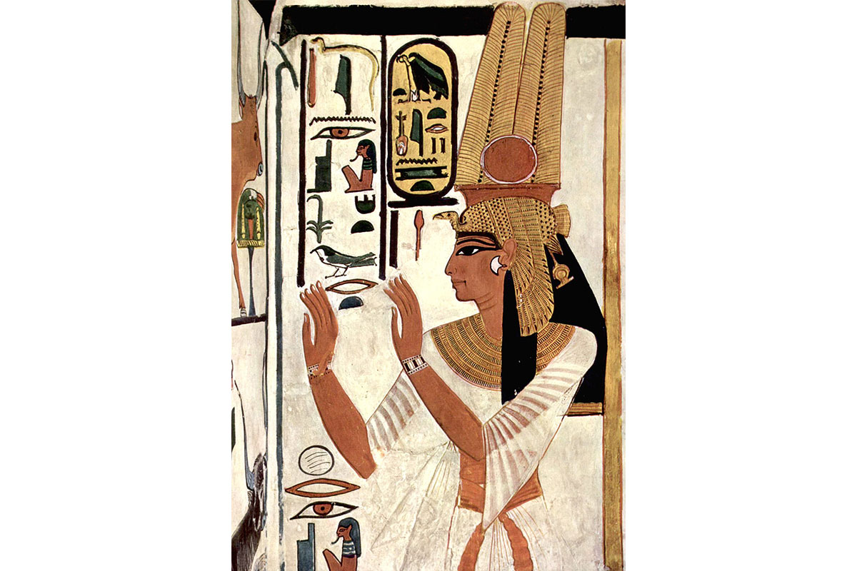 エジプト随一の美しさと言われる王妃ネフェルタリの墓内部の壁画（イメージ）