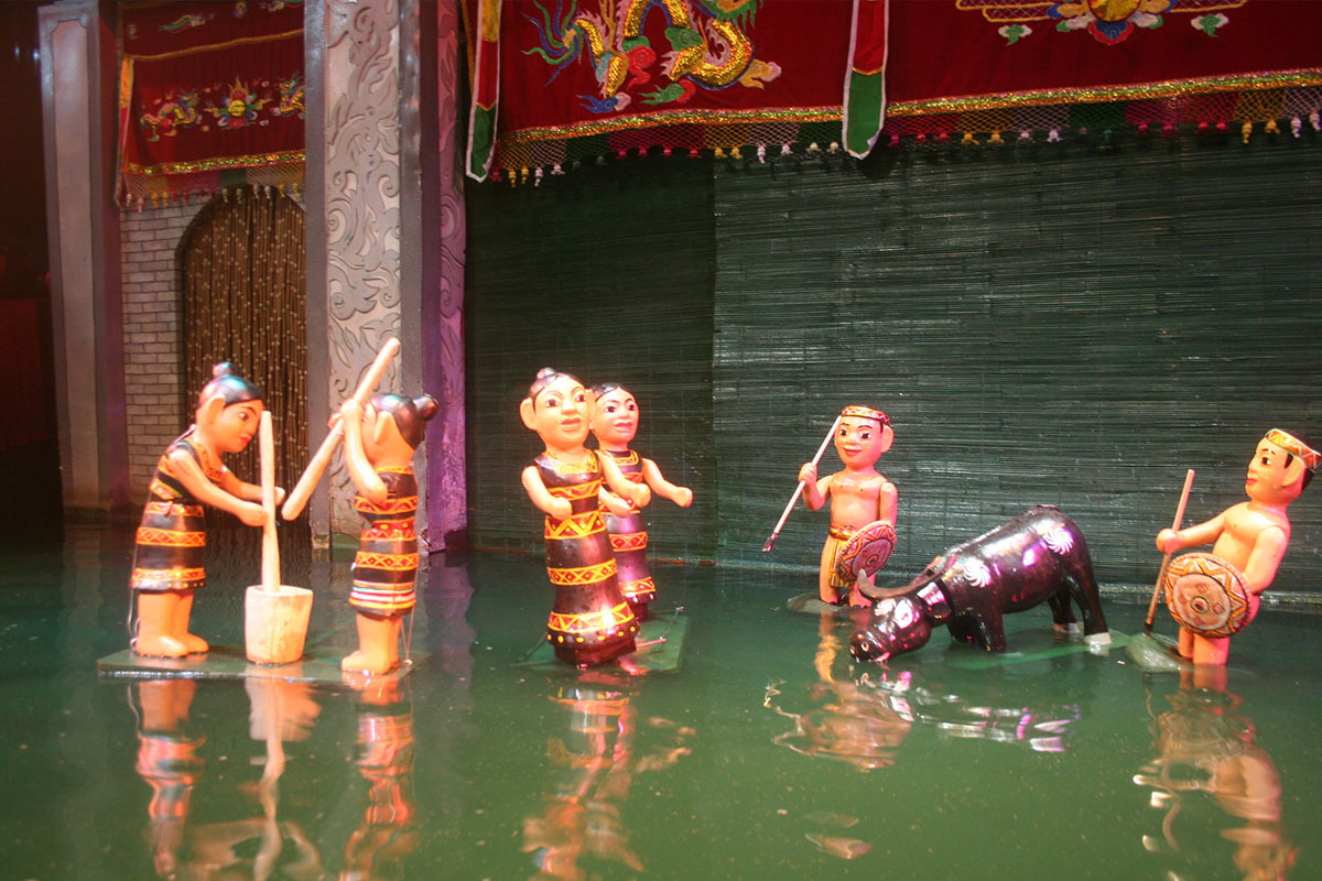 ベトナム北部の伝統芸能・水上人形劇（イメージ）