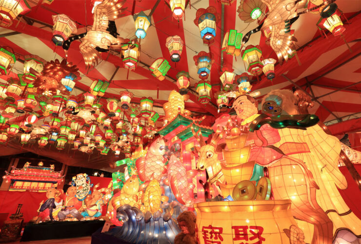 長崎ランタンフェスティバル　中国ランタンの装飾　写真提供：（一社）長崎県観光連盟