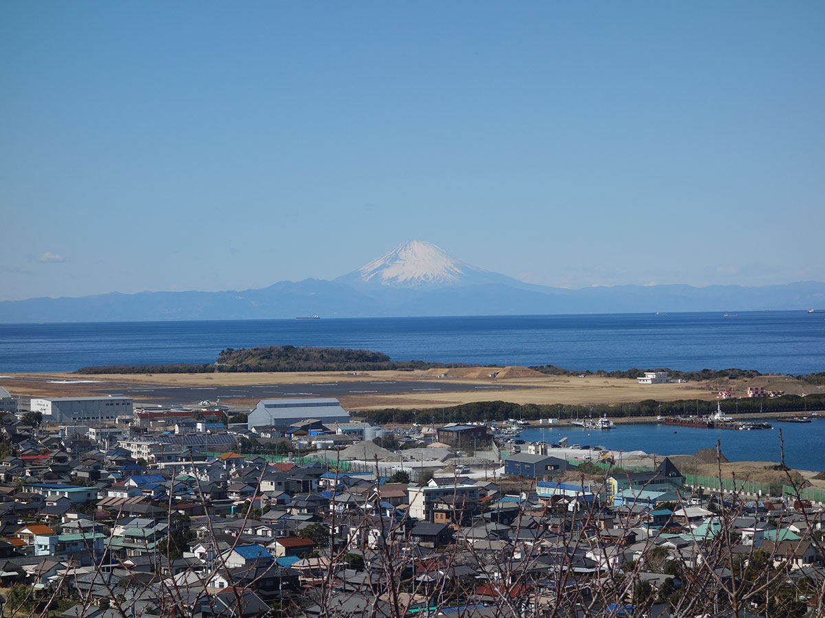 館山城から見た富士山