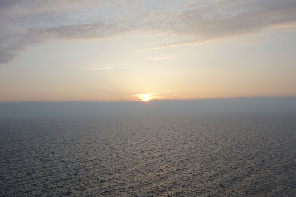 天売島の夕陽