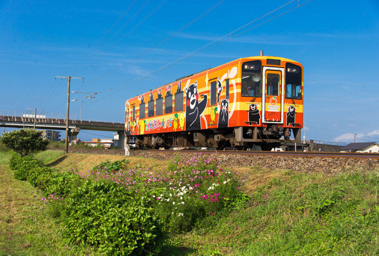 おれんじ鉄道くまモンラッピング車両