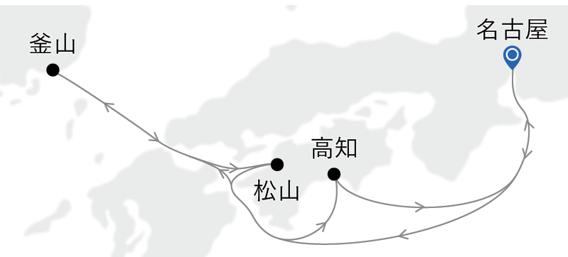 クリスマスクルーズⅠ～松山・高知～地図