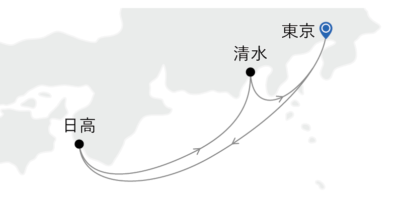 秋の絶景クルーズ～道成寺・三保の松原～地図