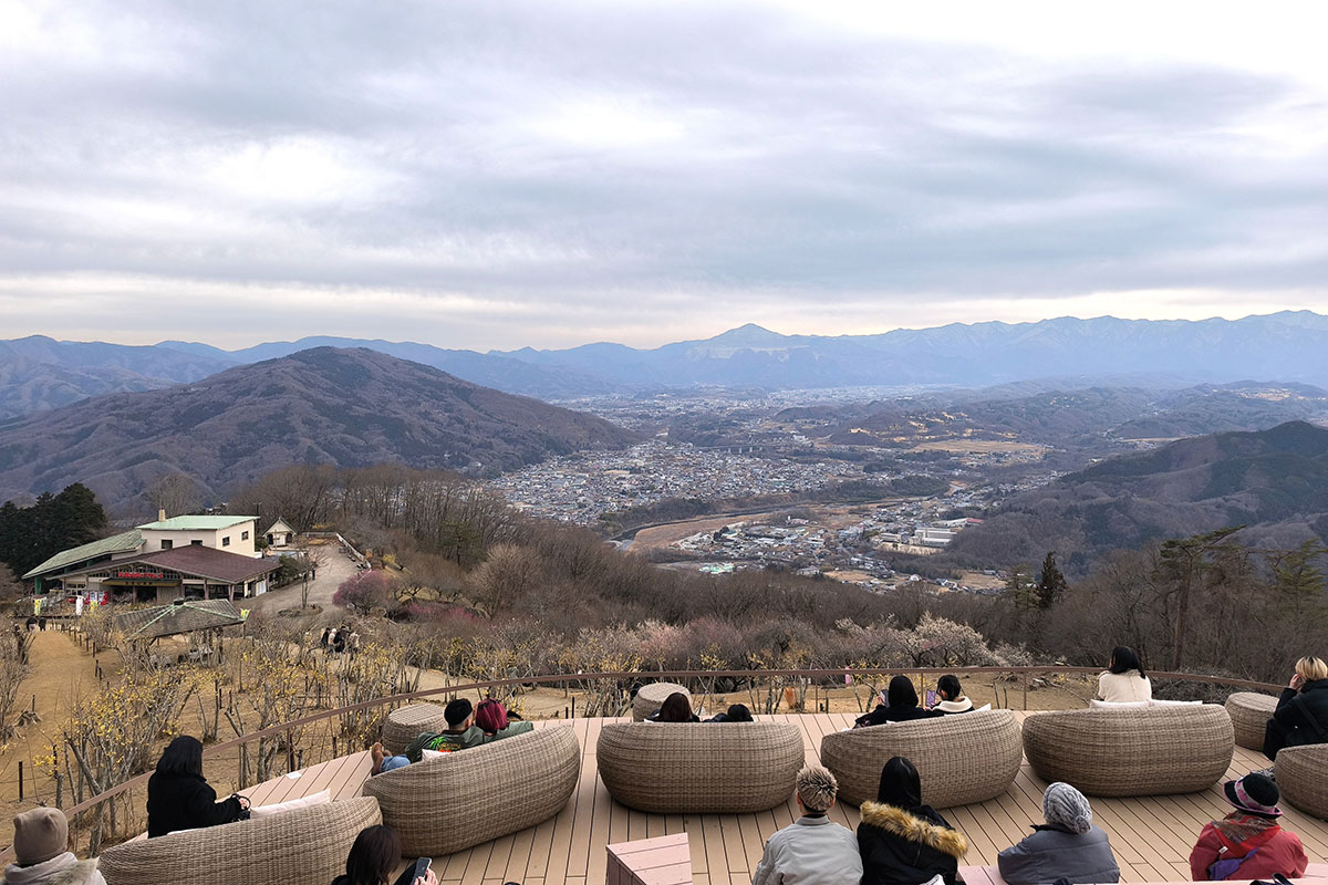 宝登山山頂のSUSABINOテラス